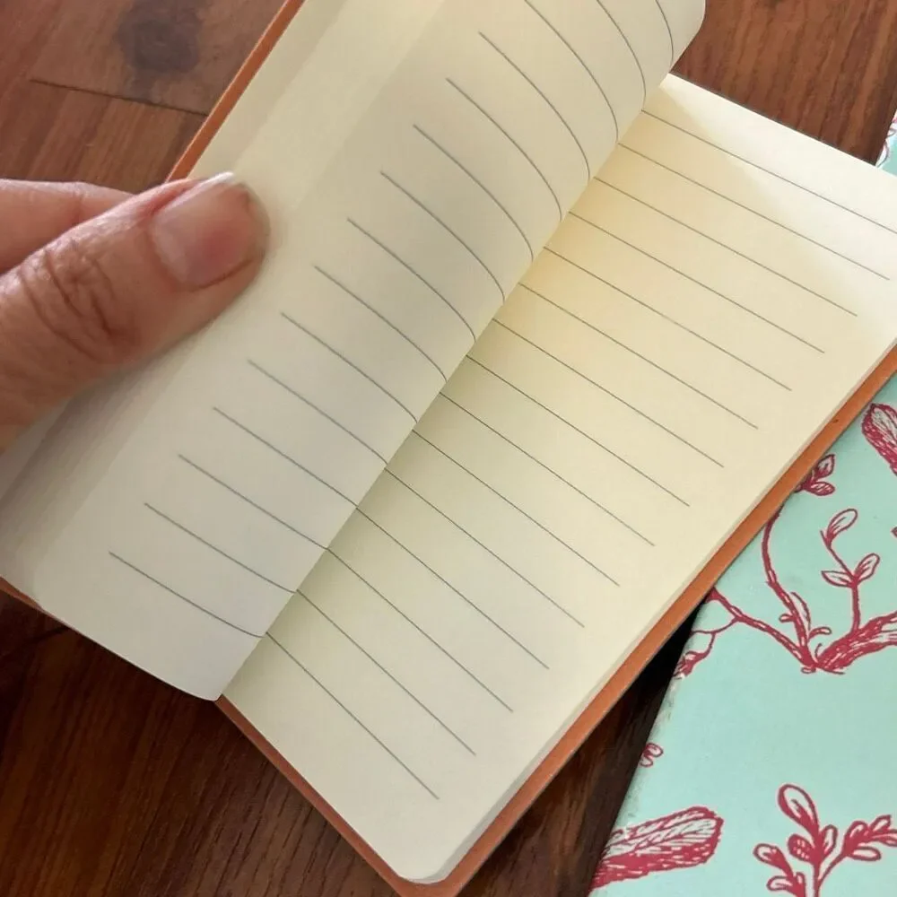 2 New bird and tree themed turquoise blank notebook planner diary leather Cavall